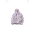 women winter solid color acrylic knit pom pom hat